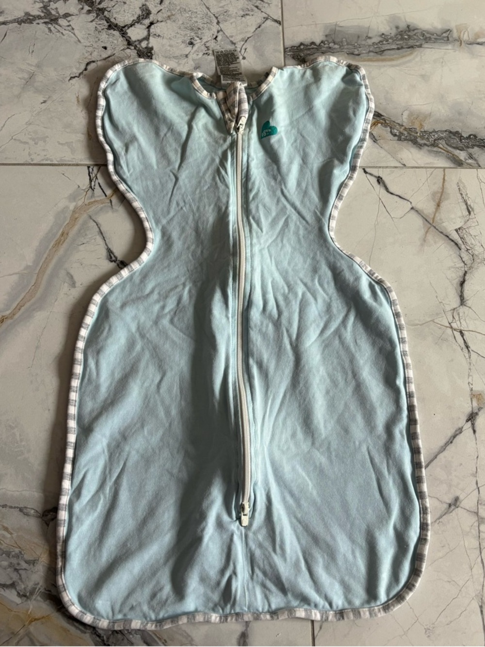 Love to dream Light Blue Swaddle Sleep Sack with Zip